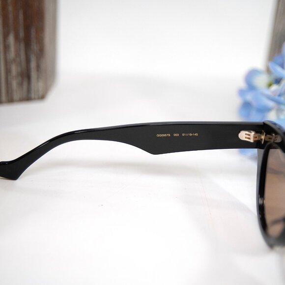 Gucci Round Black GG Logo Acrylic Metal Sunglasses NWT GG0975S - Picture 7 of 9